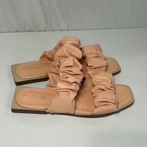 Circus by Sam Edelman Iggy Sz 7 Sandals Slide Peach Slip On Flat Heel